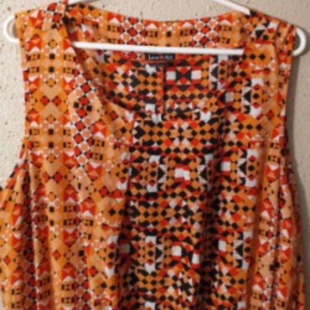 SLEEVELESS DRESS, PATTERNED DRESS